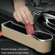 Car Seat Gap Storage Box Multifunctional Mobile Phone USB Charger, Color: QC3.0 Brown