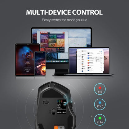 Inphic DR01 Bluetooth 3 Mode Wireless Mouse Charging Quiet Office Game Laptop Computer Home Use(Black) - free shipping - PMC Jewellery - Order now!