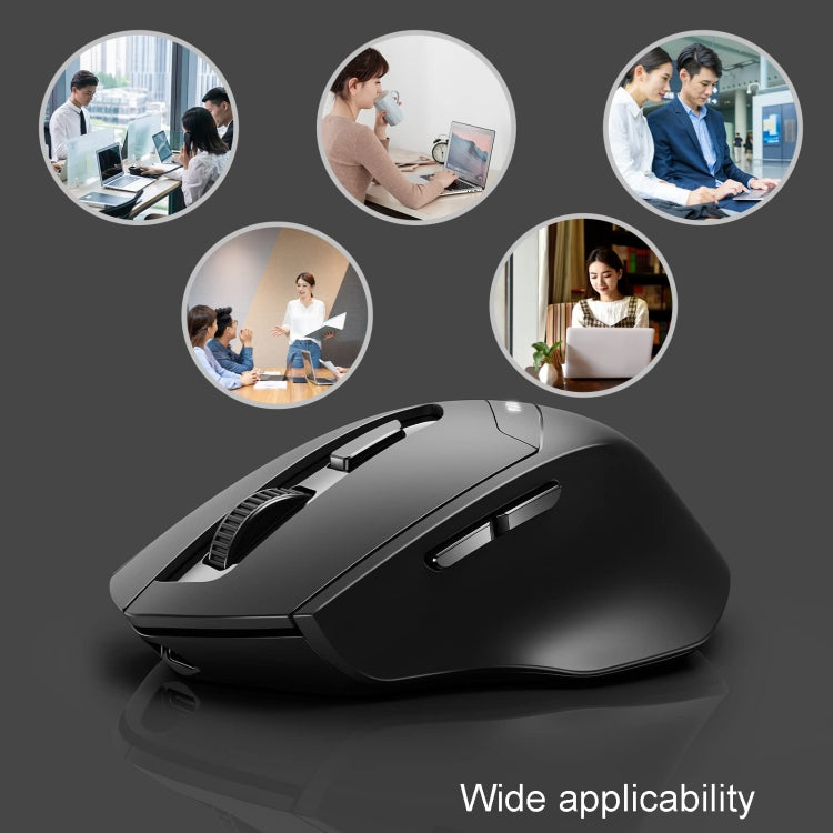 Inphic DR01 Bluetooth 3 Mode Wireless Mouse Charging Quiet Office Game Laptop Computer Home Use(Black) - free shipping - PMC Jewellery - Order now!