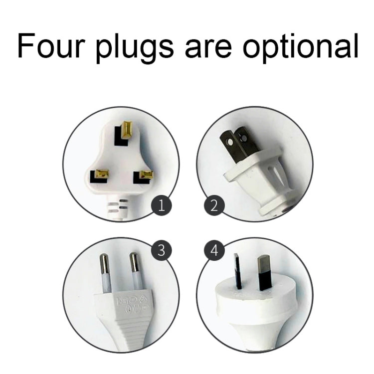 818PF 5 USB Ports + Type-C Smart Digital Display Wireless Phone Charger, Style: UK Plug (White)
