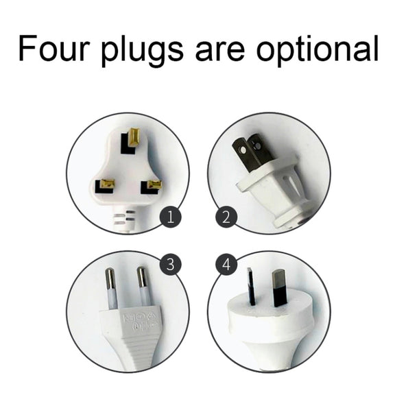 818PF 5 USB Ports + Type-C Smart Digital Display Wireless Phone Charger, Style: EU Plug (Black)