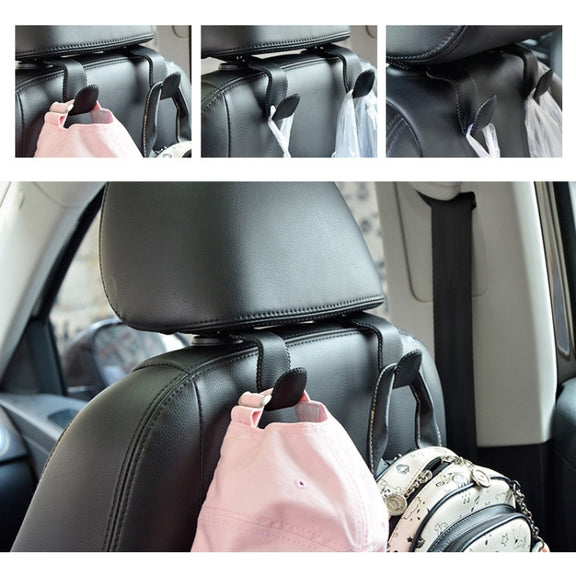 Car Hidden Multi-function Seat Back Seat Small Hook(Black Red)