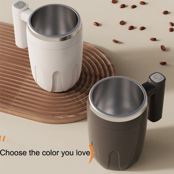 Automatic Stainless Steel Stirring Cup Portable Coffee Mug Magnetic Mug(Black)