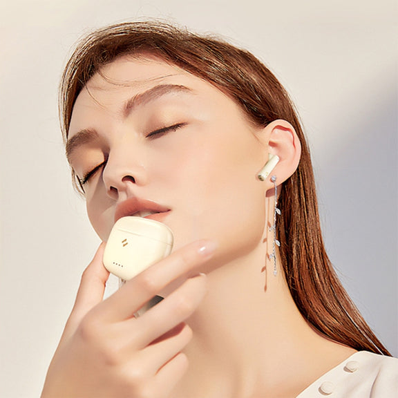 Havit ENC TWS Super Long Battery Life ENC Noise Reduction Wireless Bluetooth Earphones, Spec: S3 Pro (Gold White)