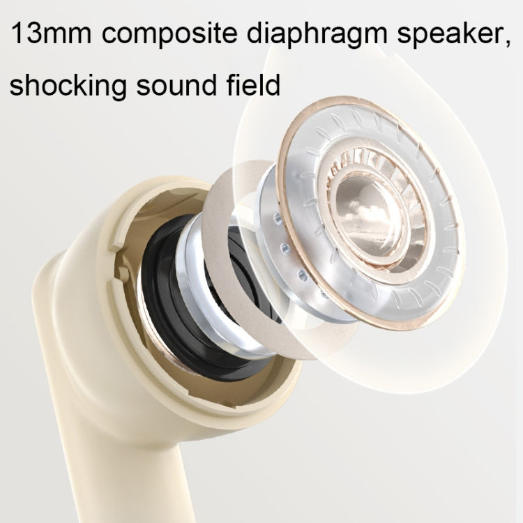 Havit ENC TWS Super Long Battery Life ENC Noise Reduction Wireless Bluetooth Earphones, Spec: S3 Pro (Gold White)
