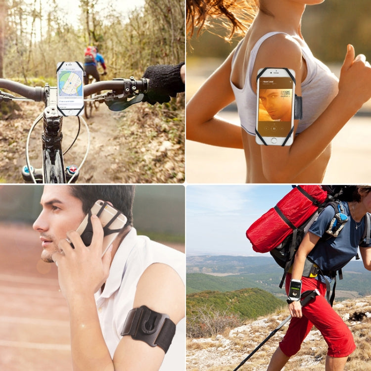 3 In 1 Disassembered Rotating Arm Belt Bag Sports Phone Bag Bracket For 4.5-7 inch Phones(Black) - Other by PMC Jewellery | Online Shopping South Africa | PMC Jewellery | Buy Now Pay Later Mobicred