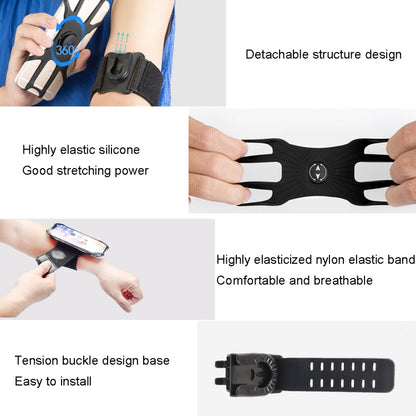 3 In 1 Disassembered Rotating Arm Belt Bag Sports Phone Bag Bracket For 4.5-7 inch Phones(Black) - Other by PMC Jewellery | Online Shopping South Africa | PMC Jewellery | Buy Now Pay Later Mobicred
