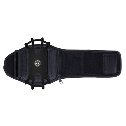 For 4.5-7 inch Phone Zipper Pocket Removable Rotating Arm Belt Bag Running Riding Phone Case(8 Claw Black) - Other by PMC Jewellery | Online Shopping South Africa | PMC Jewellery | Buy Now Pay Later Mobicred