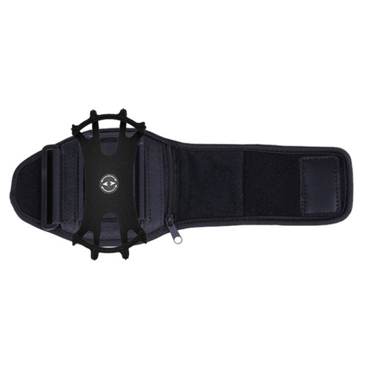For 4.5-7 inch Phone Zipper Pocket Removable Rotating Arm Belt Bag Running Riding Phone Case(8 Claw Black) - Other by PMC Jewellery | Online Shopping South Africa | PMC Jewellery | Buy Now Pay Later Mobicred