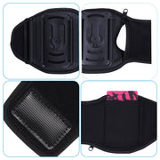 For 4.5-7 inch Phone Zipper Pocket Removable Rotating Arm Belt Bag Running Riding Phone Case(4 Claw Black)