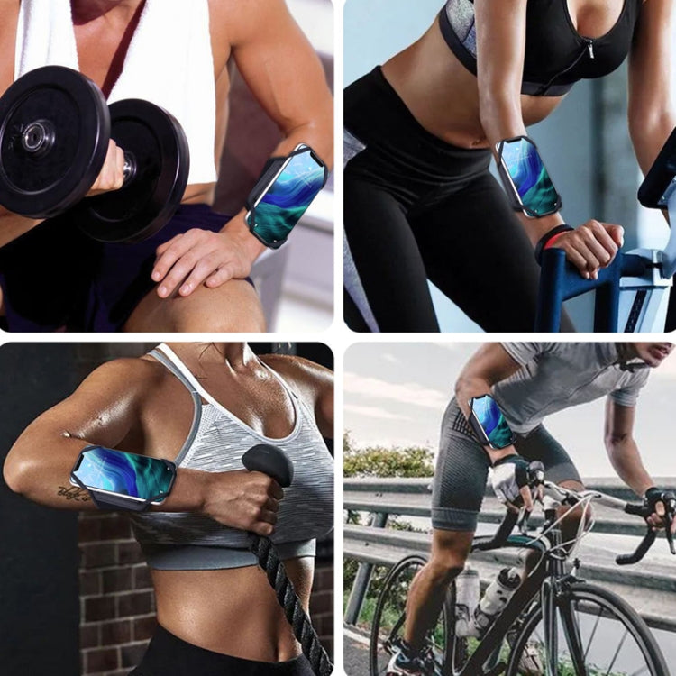 For 4.5-7 inch Phone Zipper Pocket Removable Rotating Arm Belt Bag Running Riding Phone Case(4 Claw Black) - Other by PMC TechLife | Online Shopping South Africa | PMC TechLife | Buy Now Pay Later Mobicred