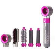 5 In 1 Hot Air Comb Automatic Curling Iron Curling & Straightening Hair Styling Comb Hair Dryer, Power: UK Plug