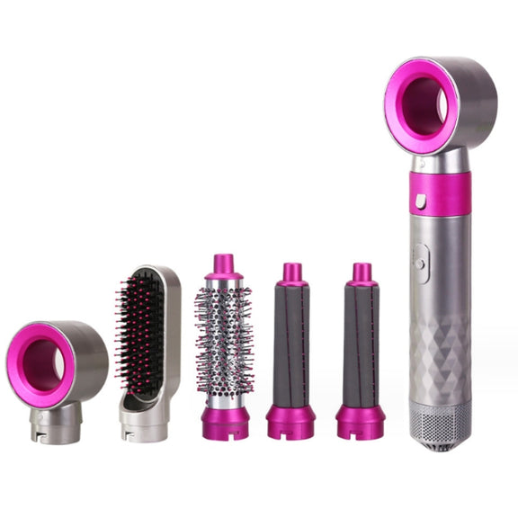 5 In 1 Hot Air Comb Automatic Curling Iron Curling & Straightening Hair Styling Comb Hair Dryer, Power: US Plug
