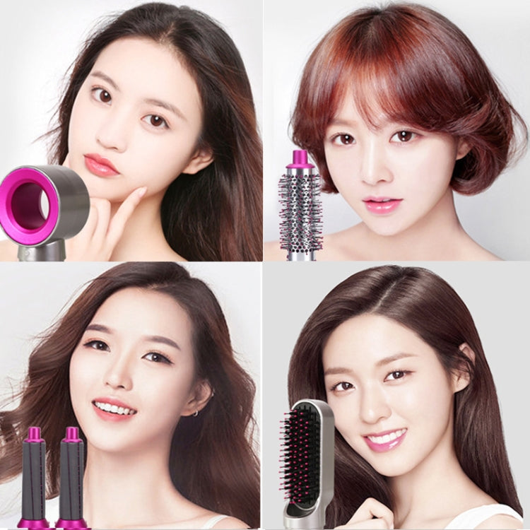 5 In 1 Hot Air Comb Automatic Curling Iron Curling & Straightening Hair Styling Comb Hair Dryer, Power: US Plug