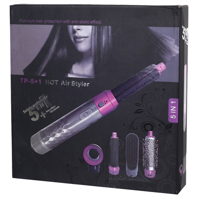 5 In 1 Hot Air Comb Automatic Curling Iron Curling & Straightening Hair Styling Comb Hair Dryer, Power: EU Plug - free shipping - PMC TechLife - Order now!