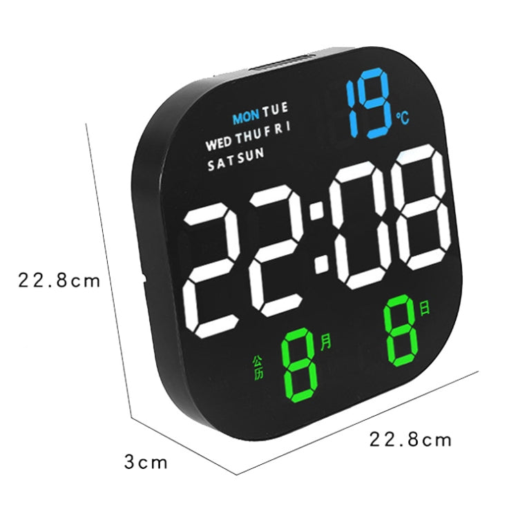 6633 LED Screen Digital Display Timing Desktop Alarm Clock Living Room Hanging Clock(Blue White Green) - Wall Clock by PMc TechLife | Online Shopping South Africa | PMc TechLife | Buy Now Pay Later Mobicred