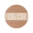G218B Wooden Living Room Digital Display Clock Home Decoration Wall Clock(Khaki) - Wall Clock by PMc TechLife | Online Shopping South Africa | PMc TechLife | Buy Now Pay Later Mobicred