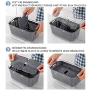 22 in 1 Multifunctional Food Chopper Grater Onion Dicer Veggie Cutter with 13 Stainless Steel Blades(Grey)