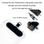10mm Thick Rope Mobile Phone Anti-Lost Adjustable Lanyard Spacer(Dark Coffee Black Pattern)