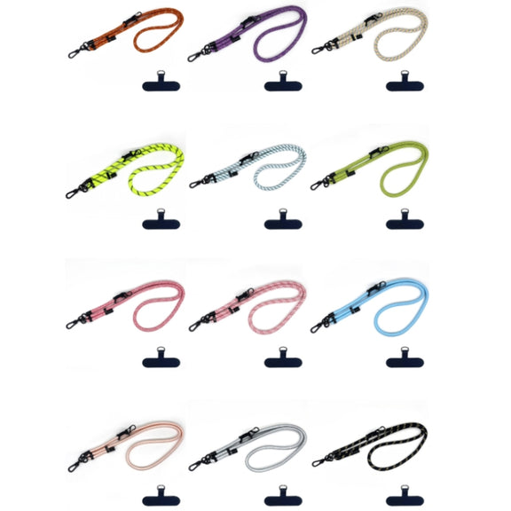 10mm Thick Rope Mobile Phone Anti-Lost Adjustable Lanyard Spacer(Green Black Plaid)