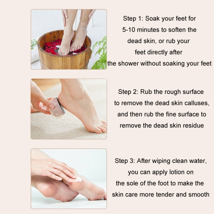 2 in 1 Double-sided Foot Grinder Crystal Glass Manual Epilator(Pink) - Hair Removal by PMC TechLife | Online Shopping South Africa | PMC TechLife | Buy Now Pay Later Mobicred