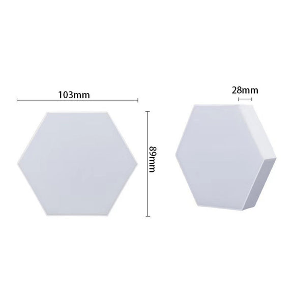 12pcs/set RGB Symphony Hexagon Lights DIY Bedside Ambient Wall Lamp Smart Honeycomb Light(WIFI-APP)