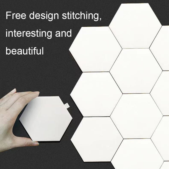 12pcs/set RGB Symphony Hexagon Lights DIY Bedside Ambient Wall Lamp Smart Honeycomb Light(WIFI-APP)