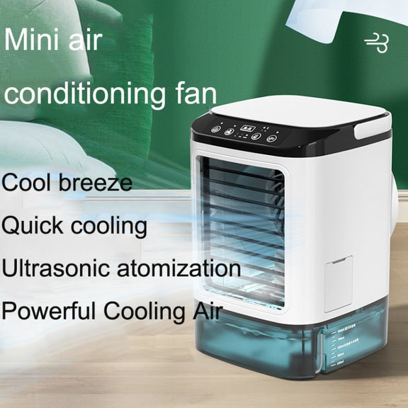 Desktop Mini Cold Air Fan Home Humidifier Dual Spray Air Conditioning Fan Without Plug