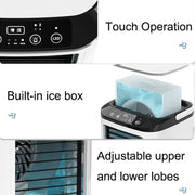 Desktop Mini Cold Air Fan Home Humidifier Dual Spray Air Conditioning Fan Without Plug