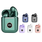 X1 TWS  LED Digital Display Wireless Noise Reduction Sport Bluetooth Headphone(Green)