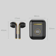 X1 TWS  LED Digital Display Wireless Noise Reduction Sport Bluetooth Headphone(Green)