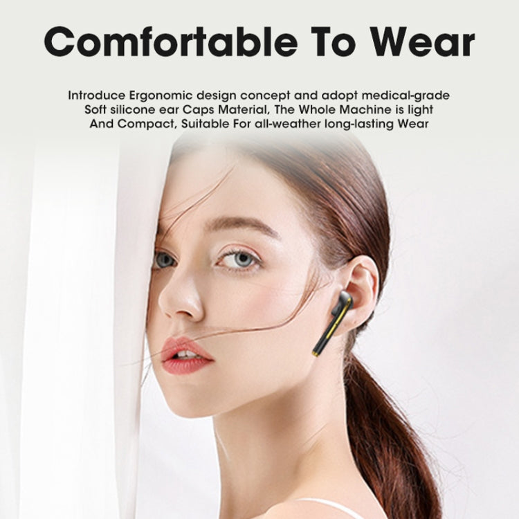 X1 TWS  LED Digital Display Wireless Noise Reduction Sport Bluetooth Headphone(Black)