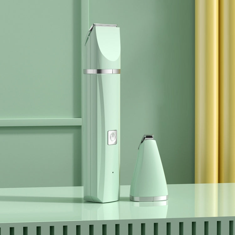 Pet Shaver Cat Dog Paw Hair Clipper Electric Fader, Color: 2 in 1 Green - Pet Care by PMC TechLife | Online Shopping South Africa | PMC TechLife