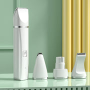 Pet Shaver Cat Dog Paw Hair Clipper Electric Fader, Color: 4 in 1 White