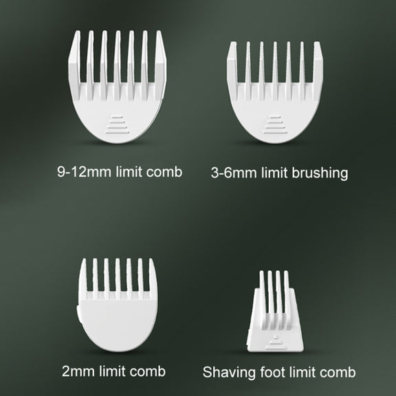 Pet Shaver Cat Dog Paw Hair Clipper Electric Fader, Color: 4 in 1 White