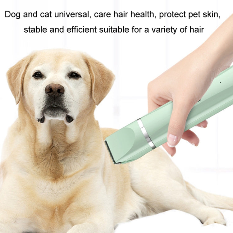 Pet Shaver Cat Dog Paw Hair Clipper Electric Fader, Color: 2 in 1 White