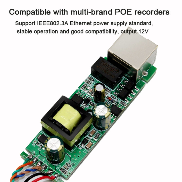 POE-4812G POE Splitter IEEE 802.3AF Standard 12V Output 48V Input for CCTV IP camera Security System - Cable & Adapter by PMC TechLife | Online Shopping South Africa | PMC TechLife
