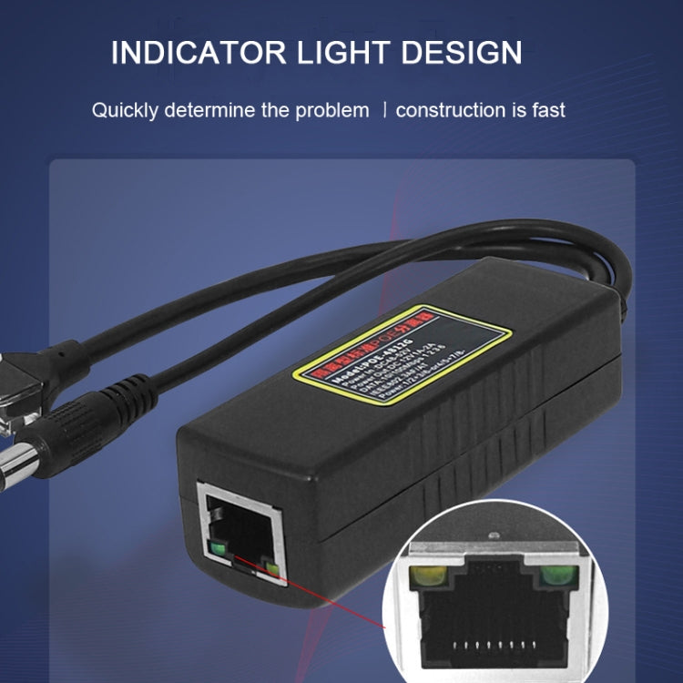 POE-4812G POE Splitter IEEE 802.3AF Standard 12V Output 48V Input for CCTV IP camera Security System - Cable & Adapter by PMC TechLife | Online Shopping South Africa | PMC TechLife