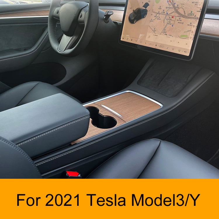 For Tesla Model3/Y Central Control Panel Modification Anti-Scratch Protective Sticker(Carbon Fiber Matte)