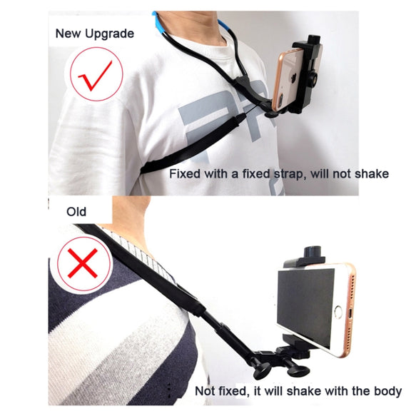 TUYU Camera Neck Holder Mobile Phone Chest Strap Mount  For Video Shooting//POV, Spec: With Phone Clip (Black)