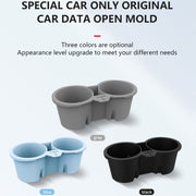 For Tesla Model3/Y Central Control Storage Silicone Cup Stopper(Blue)