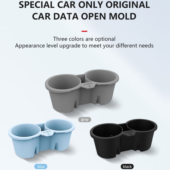 For Tesla Model3/Y Central Control Storage Silicone Cup Stopper(Blue)