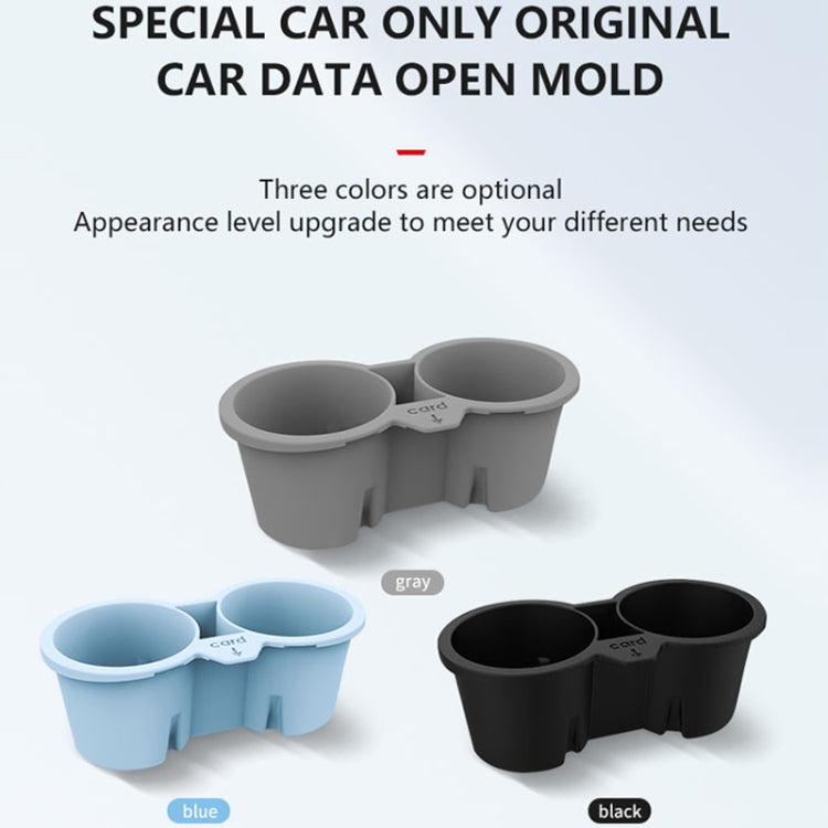 For Tesla Model3/Y Central Control Storage Silicone Cup Stopper(Blue)