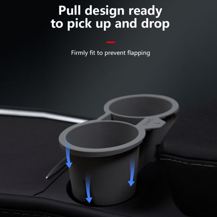 For Tesla Model3/Y Central Control Storage Silicone Cup Stopper(Grey) - Car Drink Holders by PMC TechLife | Online Shopping South Africa | PMC TechLife | Buy Now Pay Later Mobicred