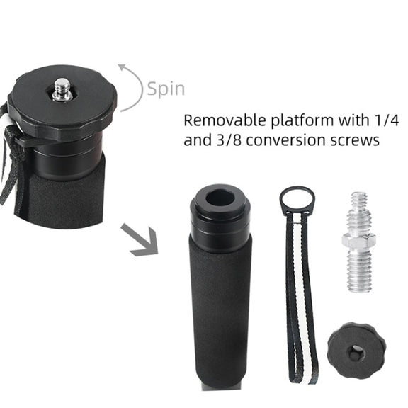 BEXIN P285C Carbon Fiber DSLR Camera Monopod Mountaineering Stick Photography Selfie Holder