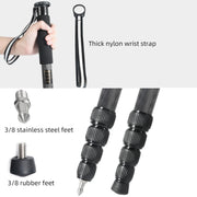 BEXIN P285C Carbon Fiber DSLR Camera Monopod Mountaineering Stick Photography Selfie Holder