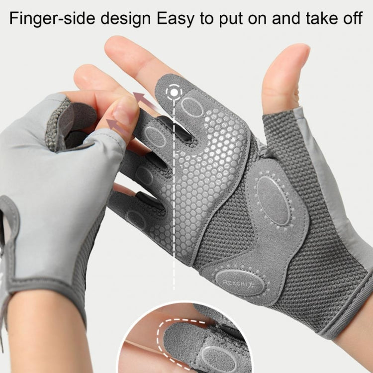 Yoga Sports Gloves Non-slip Shock-absorbing Half-finger Anti-cocoon Gloves, Size: S(Arctic Gray) - Safety Gloves by PMC TechLife | Online Shopping South Africa | PMC TechLife | Buy Now Pay Later Mobicred