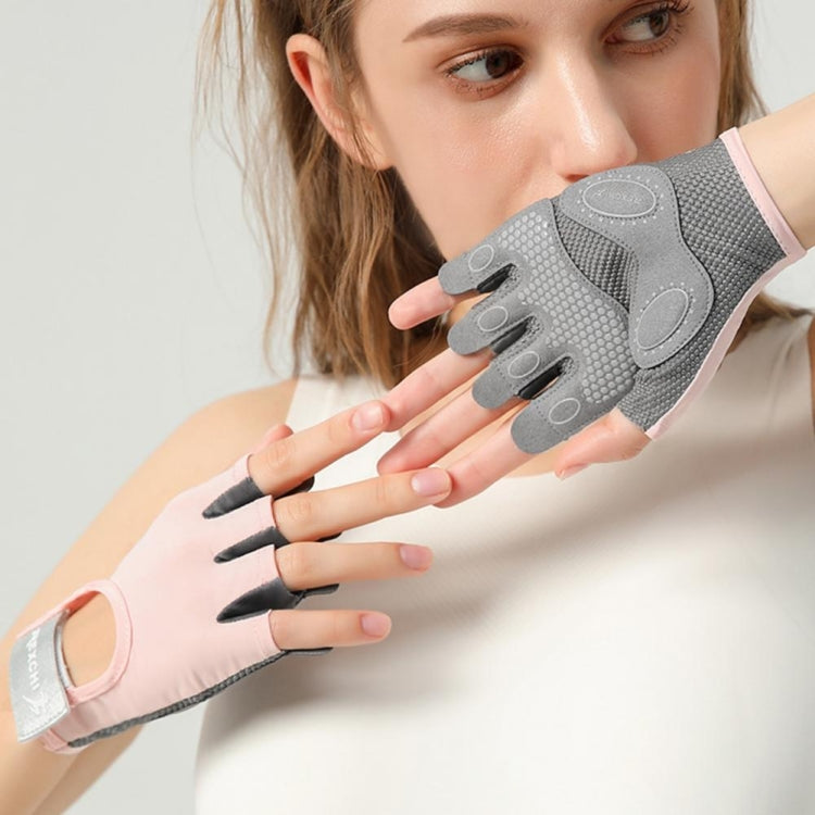 Yoga Sports Gloves Non-slip Shock-absorbing Half-finger Anti-cocoon Gloves, Size: M(Arctic Gray) - Safety Gloves by PMC TechLife | Online Shopping South Africa | PMC TechLife | Buy Now Pay Later Mobicred