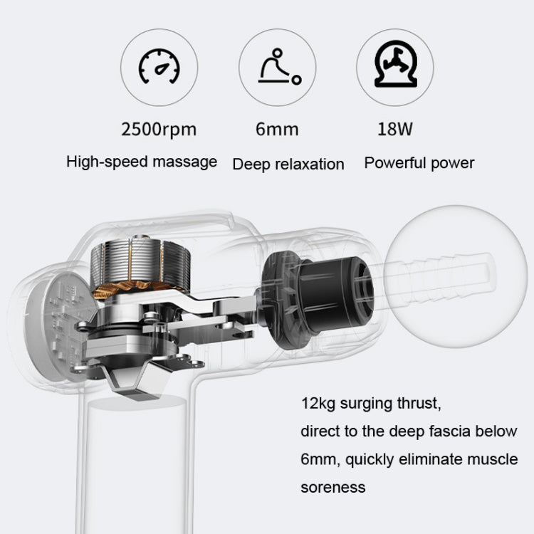 Konka 6 Speed Intelligent Fascia Gauge Muscle Relaxation Massager With 4 Massage Heads(Upgraded Model Gray) - free shipping - PMC Jewellery - Order now!