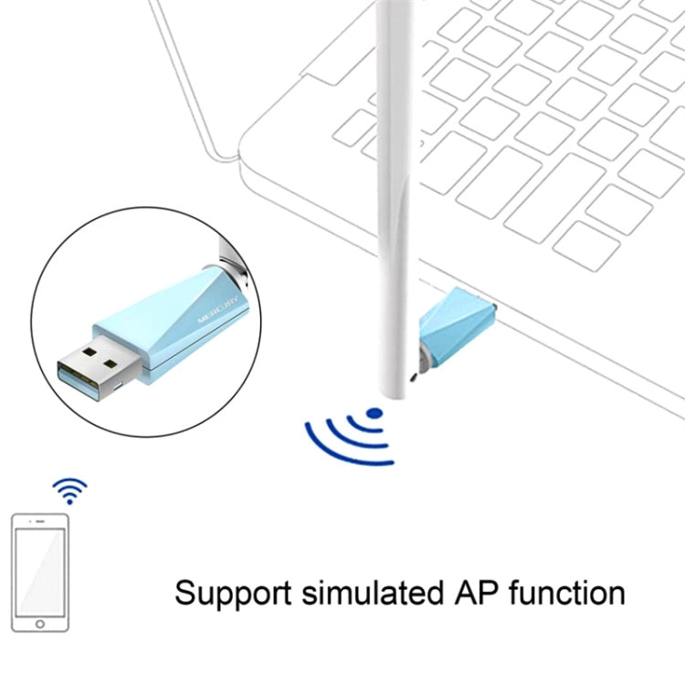 MERCURY MW150UH Mini USB Wireless Network Card Desktop Computer Laptop Wifi Receiver - free shipping - PMC Jewellery - Order now!